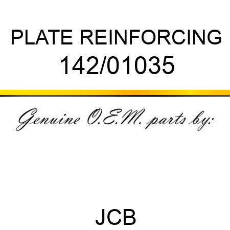 PLATE REINFORCING 142/01035
