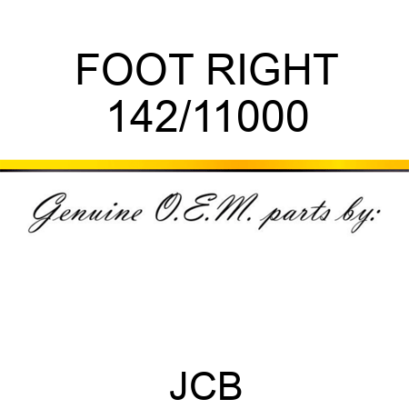 FOOT RIGHT 142/11000
