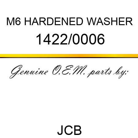 M6 HARDENED WASHER 1422/0006