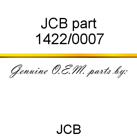 JCB part 1422/0007
