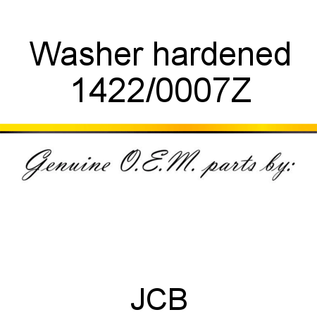 Washer, hardened 1422/0007Z