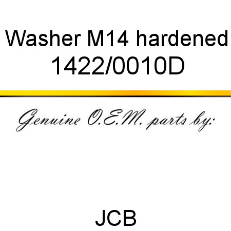 Washer, M14 hardened 1422/0010D