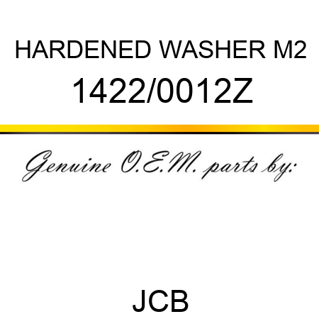 HARDENED WASHER M2 1422/0012Z