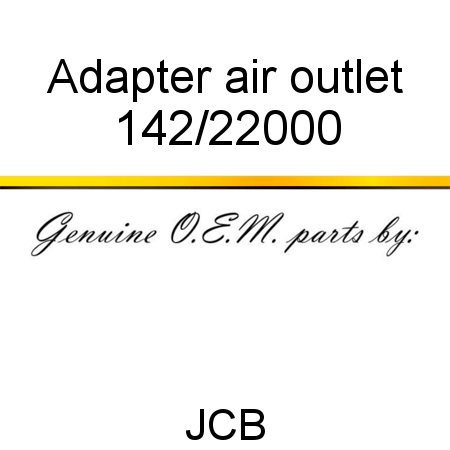 Adapter, air outlet 142/22000