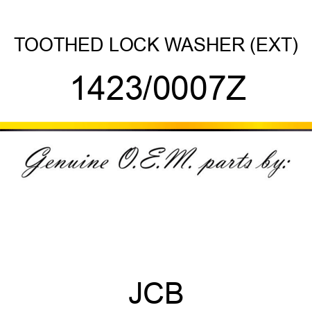 TOOTHED LOCK WASHER (EXT) 1423/0007Z