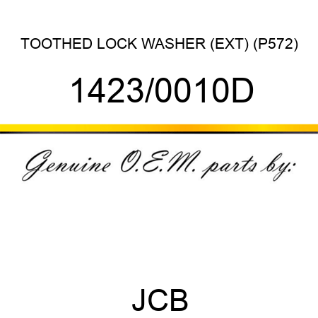 TOOTHED LOCK WASHER (EXT) (P572) 1423/0010D