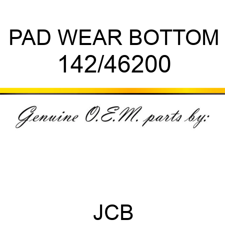 PAD WEAR, BOTTOM 142/46200
