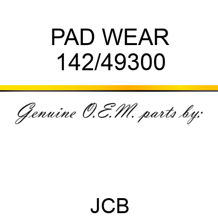 PAD WEAR 142/49300