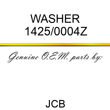 WASHER 1425/0004Z