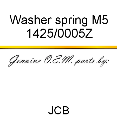 Washer, spring, M5 1425/0005Z