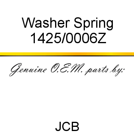Washer, Spring 1425/0006Z