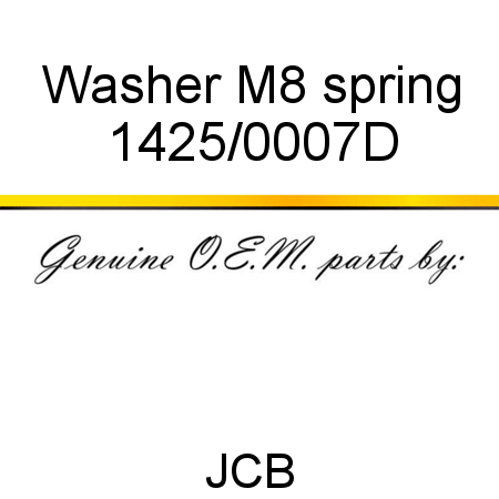 Washer, M8 spring 1425/0007D