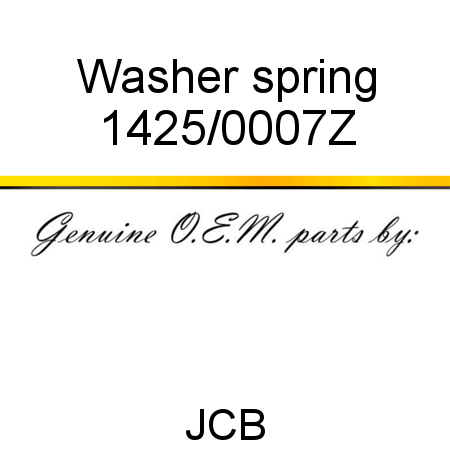 Washer, spring 1425/0007Z