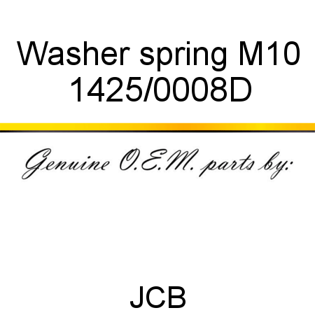 Washer, spring, M10 1425/0008D