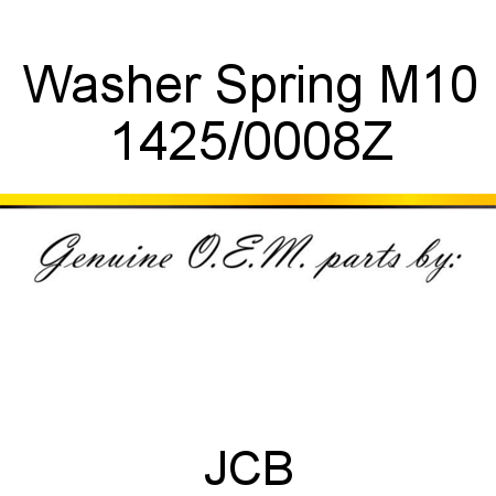 Washer, Spring M10 1425/0008Z