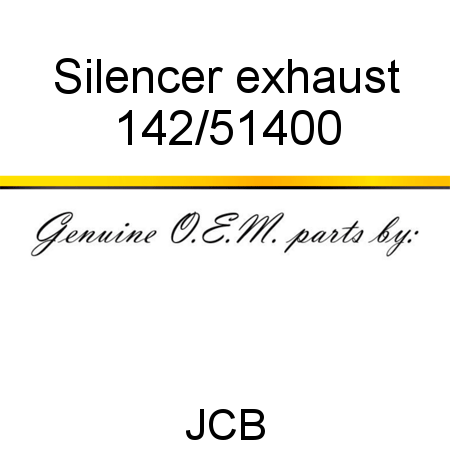 Silencer, exhaust 142/51400
