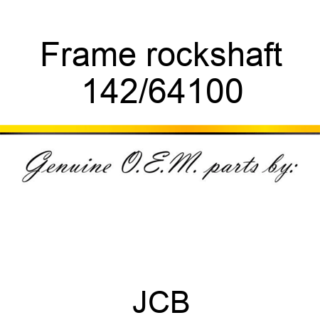 Frame rockshaft 142/64100