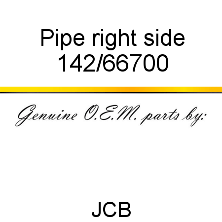 Pipe, right side 142/66700