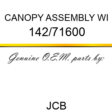 CANOPY ASSEMBLY WI 142/71600