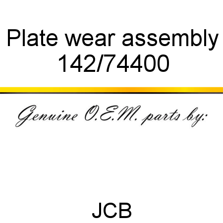 Plate, wear, assembly 142/74400