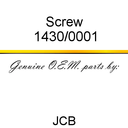 Screw 1430/0001