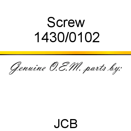 Screw 1430/0102