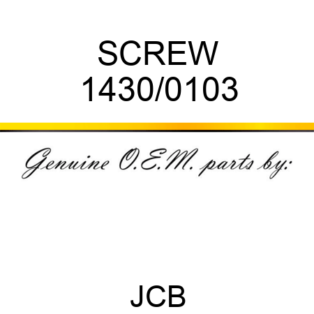 SCREW 1430/0103