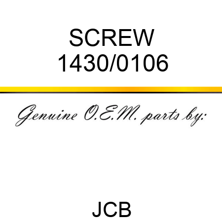SCREW 1430/0106