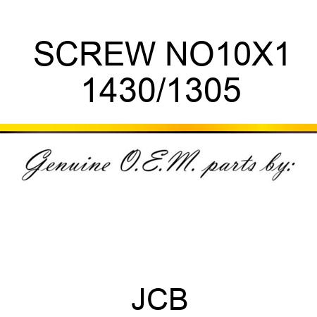 SCREW NO10X1 1430/1305