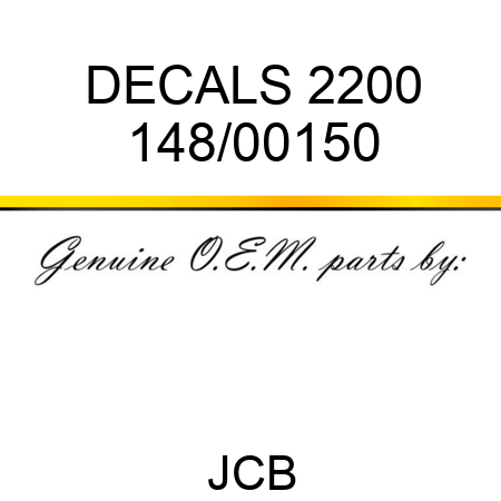 DECALS 2200 148/00150