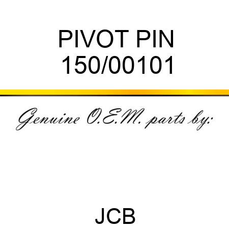 PIVOT PIN 150/00101