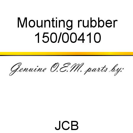 Mounting, rubber 150/00410