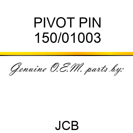 PIVOT PIN 150/01003