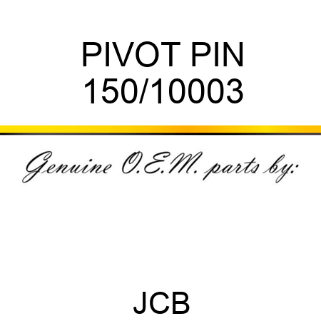 PIVOT PIN 150/10003