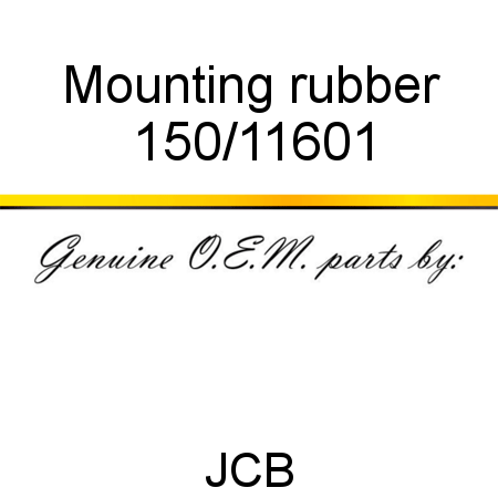 Mounting, rubber 150/11601