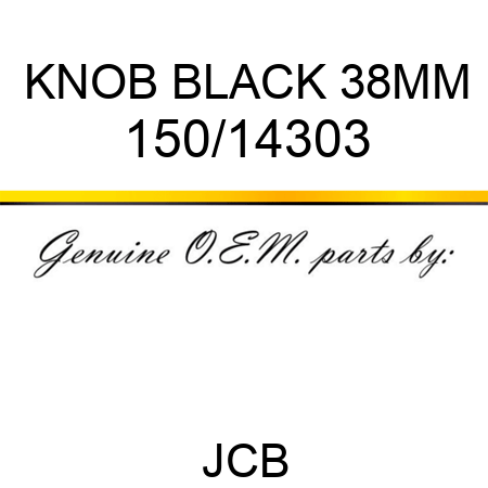 KNOB BLACK 38MM 150/14303