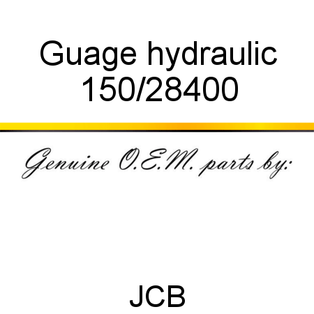 Guage, hydraulic 150/28400