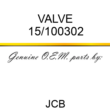 VALVE 15/100302