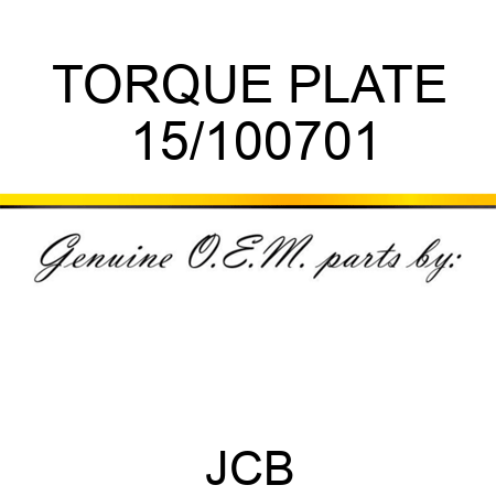 TORQUE PLATE 15/100701