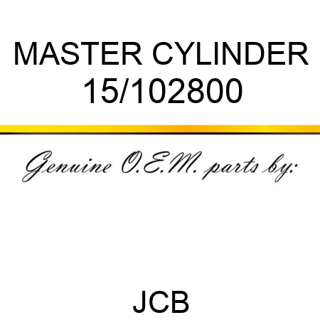 MASTER CYLINDER 15/102800