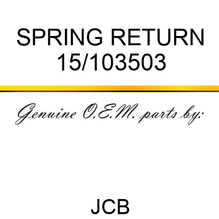 SPRING RETURN 15/103503