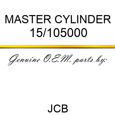 MASTER CYLINDER 15/105000