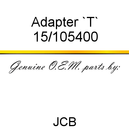 Adapter, `T` 15/105400