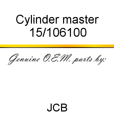 Cylinder, master 15/106100