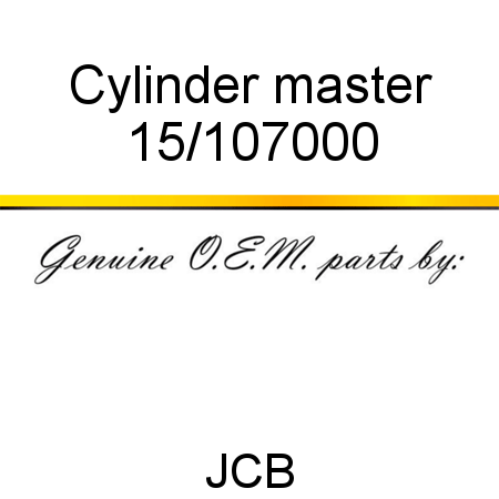 Cylinder, master 15/107000