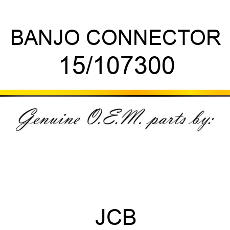 BANJO CONNECTOR 15/107300
