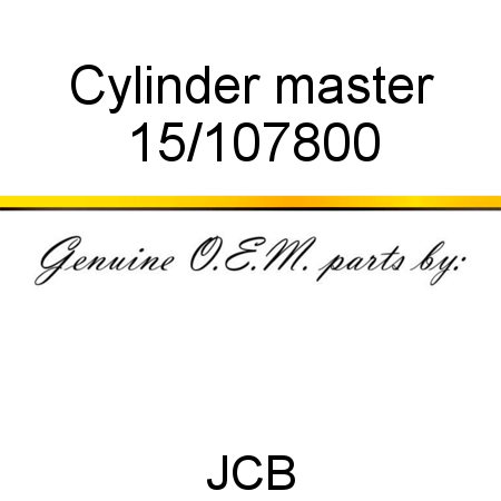 Cylinder, master 15/107800