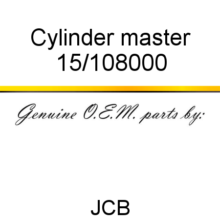 Cylinder, master 15/108000