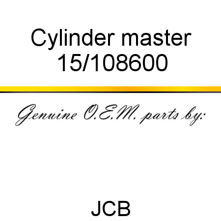 Cylinder, master 15/108600