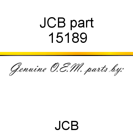 JCB part 15189